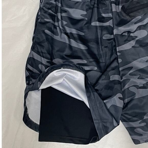 Extreme Fit Men's XTF Liner Shorts For Running & Performance Gray Camo M - Picture 3 of 12